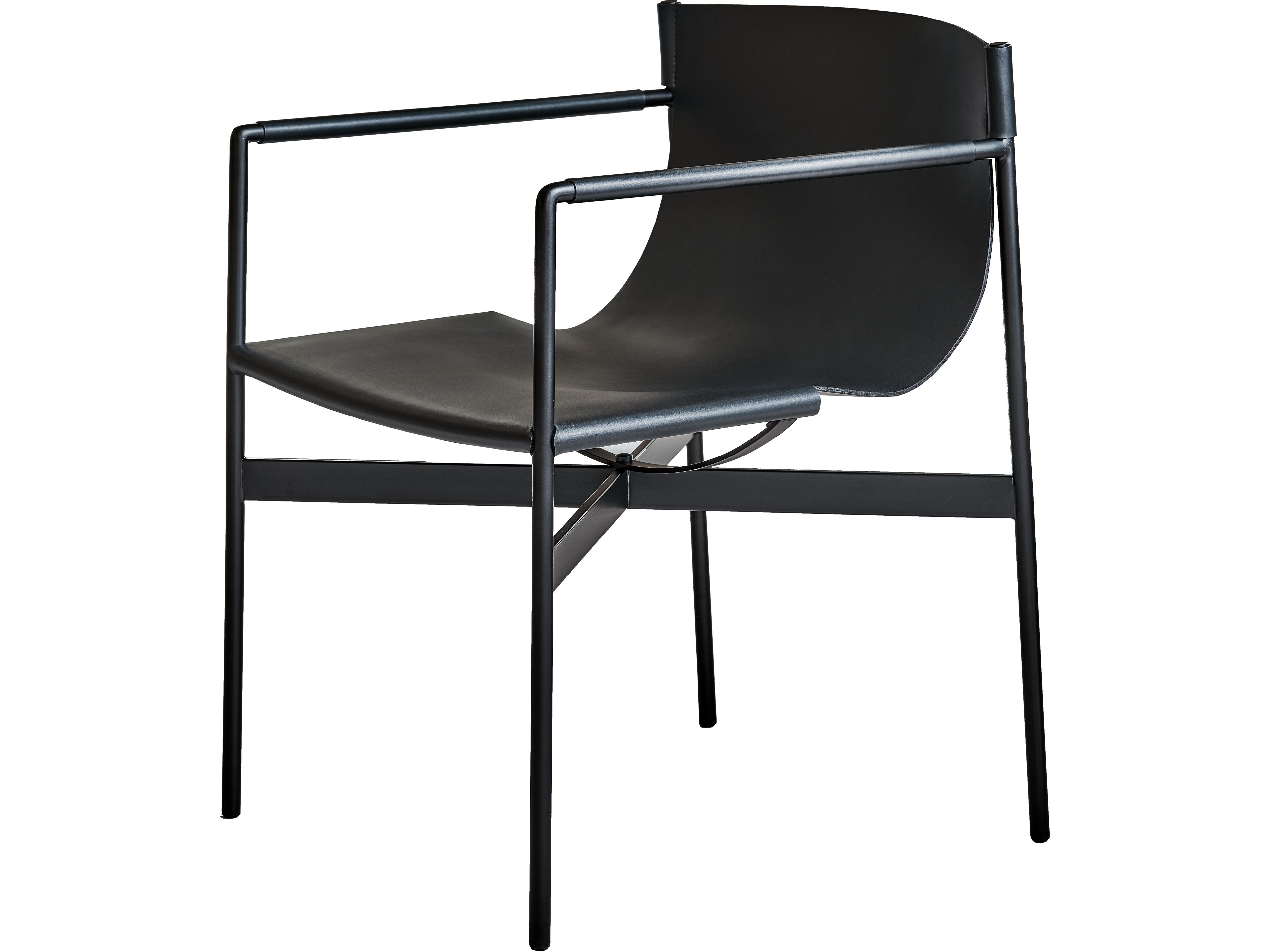 Кожаный и стальной стул с подлокотниками Bontempi Casa LUCREZIA ARCH-00069384