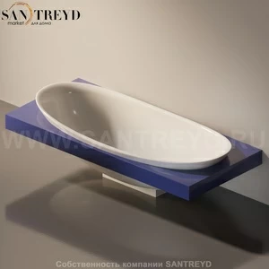 Flaminia IO e SI Столешница с отверстием под ванну синяя IO84M1.5003