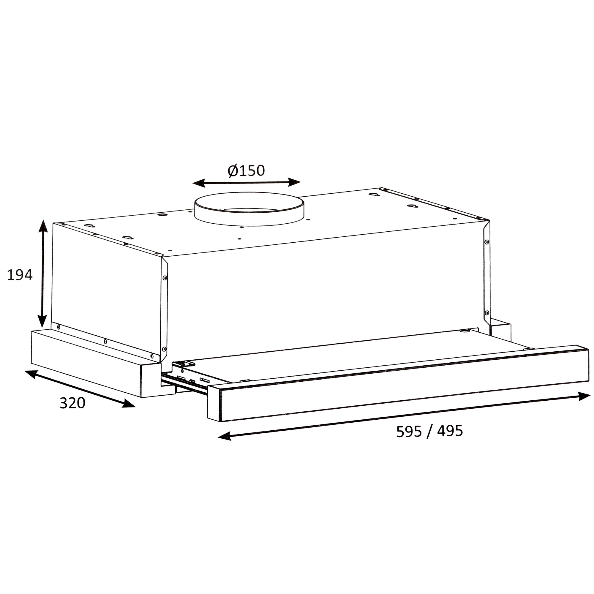 9157932 Вытяжка телескопическая DEXP TH50-SV0 черный/черный STDN-0052157 - Вид №11