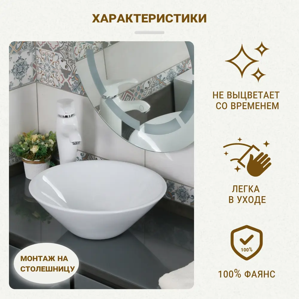 Раковина Melana MLN-7020 накладная 41.5 см 82199786 STLM-2207858 - Вид №4