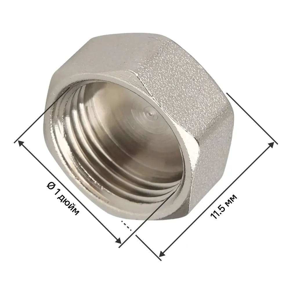 Заглушка MONLID 1" ВР мм никелированная латунь 89421165 STLM-2106543 