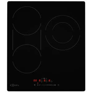 Стеклокерамическая варочная панель Zugel ZEH451C 45x4.4x52 см 3 конфорки цвет черный