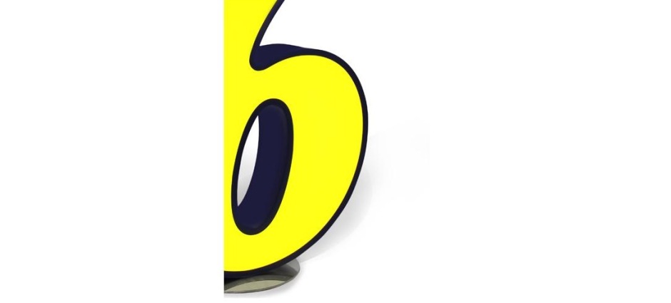 007028 Светильник цифра 6 Delightfull Graphic - Вид №2