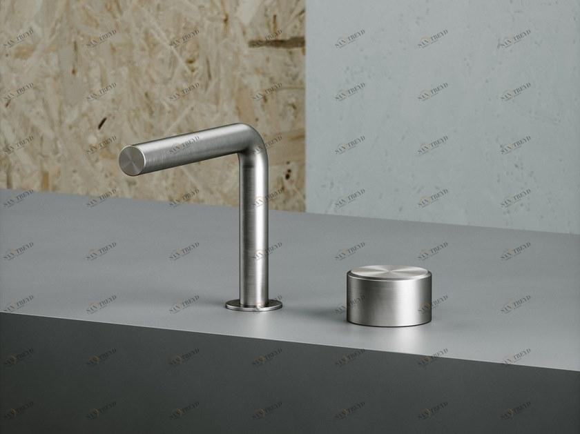 Quadrodesign Смеситель для раковины на 2 отверстия Stereo sun-id-1398446