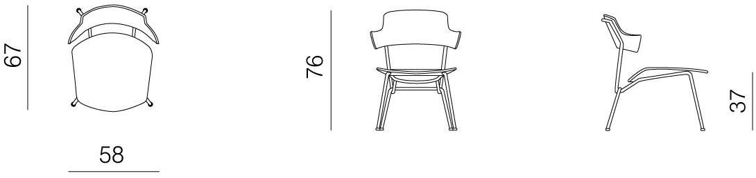 prostoria Кресло из фанеры с подлокотниками Strain sun-id-1363419 - Вид №2