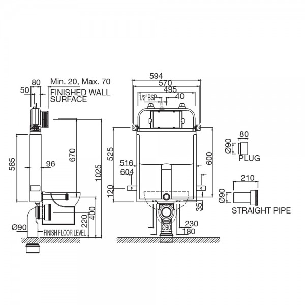 APC-WHT-5012500WS Бачок для унитаза Artize  Белый  - Вид №1