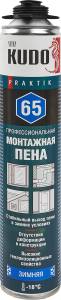 85578908 Пена полиуретановая монтажная профессиональная PRAKTIK 65 зимняя -18°C STLM-0064198 KUDO