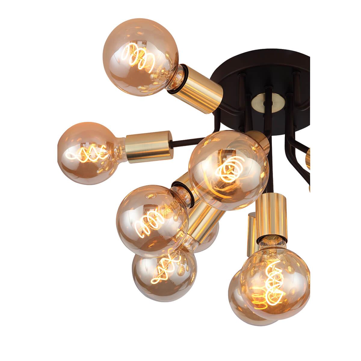 Потолочная люстра коричневая 13 ламп ST Luce Foglione ST LUCE FOGLIONE 00-3833810 Коричневый;черный  - Вид №1