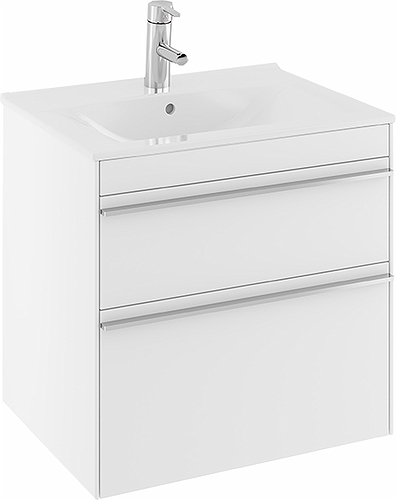 42643 Мебельный пакет IFO Sense, тонкий умывальник, с двумя ящиками, Ш = 900 мм, Ш1 = 910 мм, белый  - Вид №1