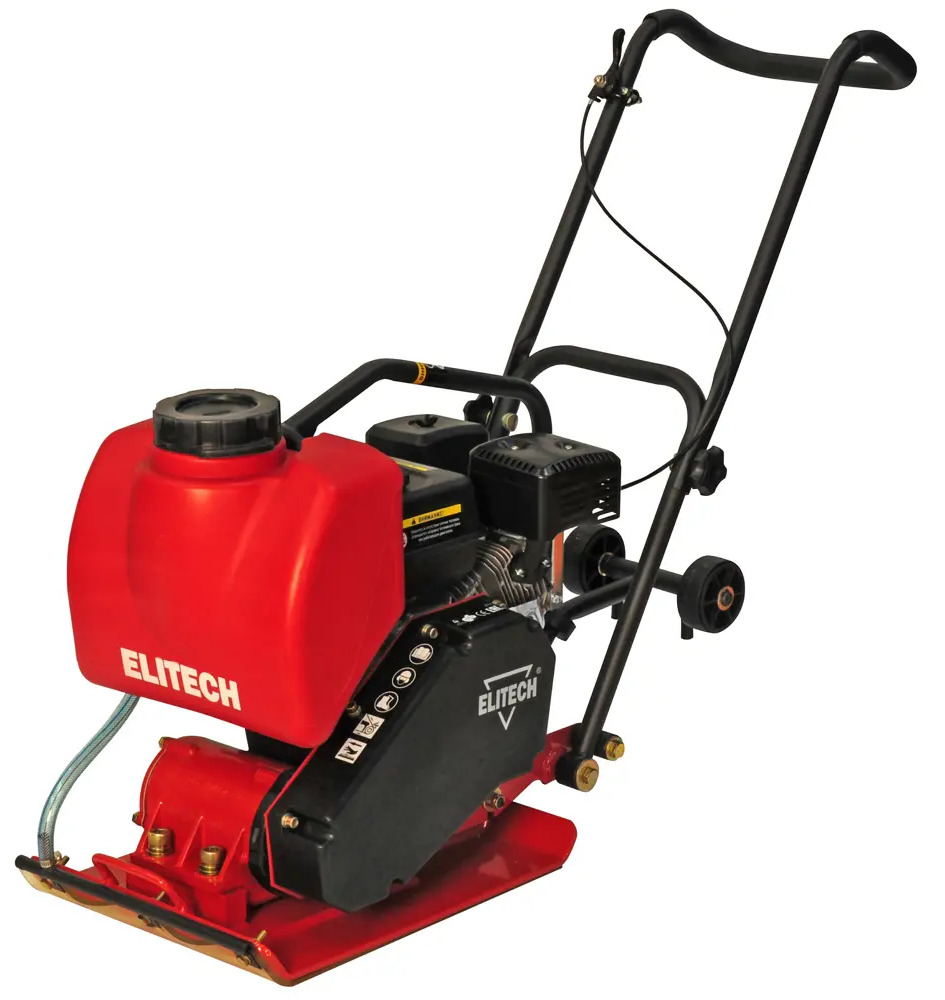 Бензиновая виброплита Elitech ПВТ 60БВЛ с системой полива и транспортировочными колесами 85089137