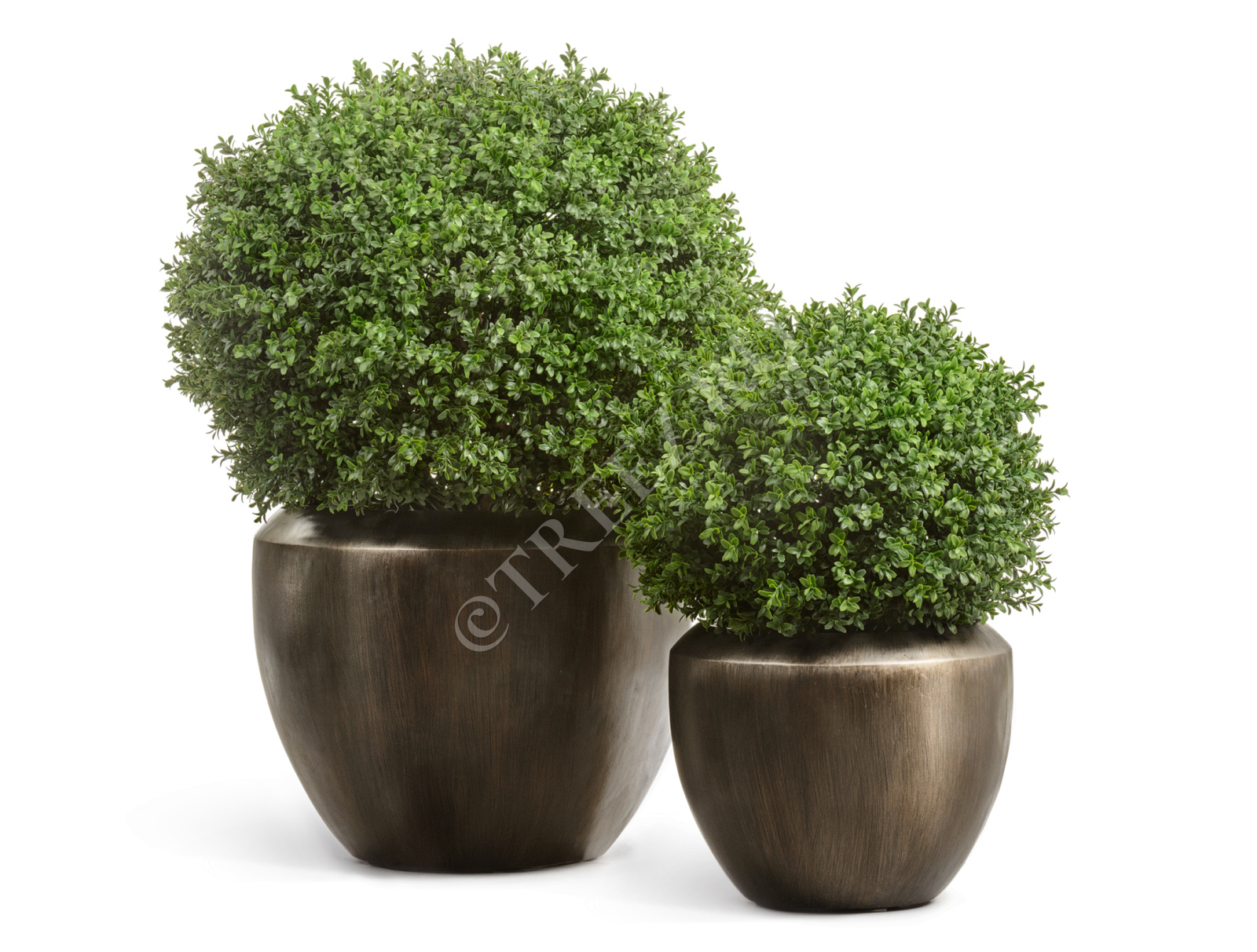 41.3321-07-046-GRP-40 Кашпо  Effectory - серия Metal - Чаша Design - Чернёная бронза Цветочная коллекция  - Вид №4