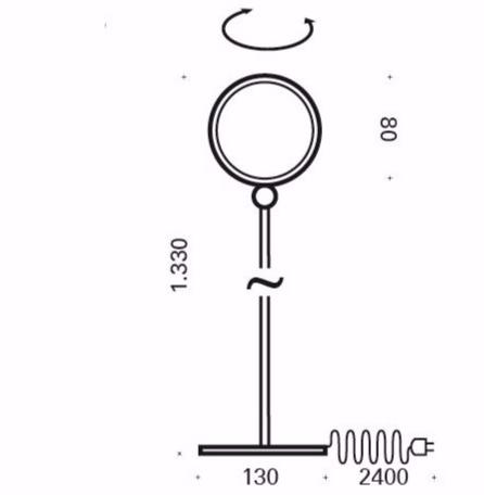 Top Light Регулируемый металлический торшер Puk mike sun-id-1403951 - Вид №1
