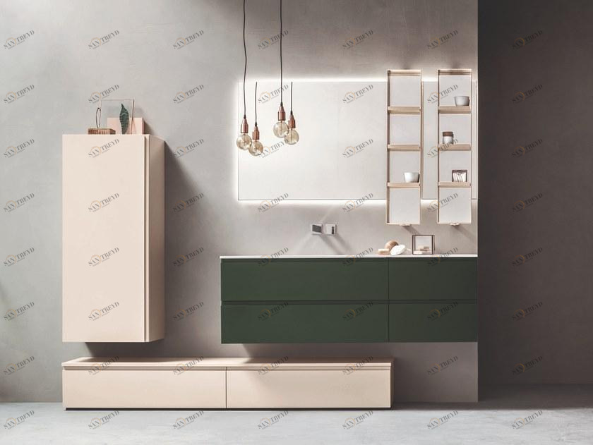 ARBLU Тумба под умывальник со шкафом с ящиками Hito sun-id-1503486