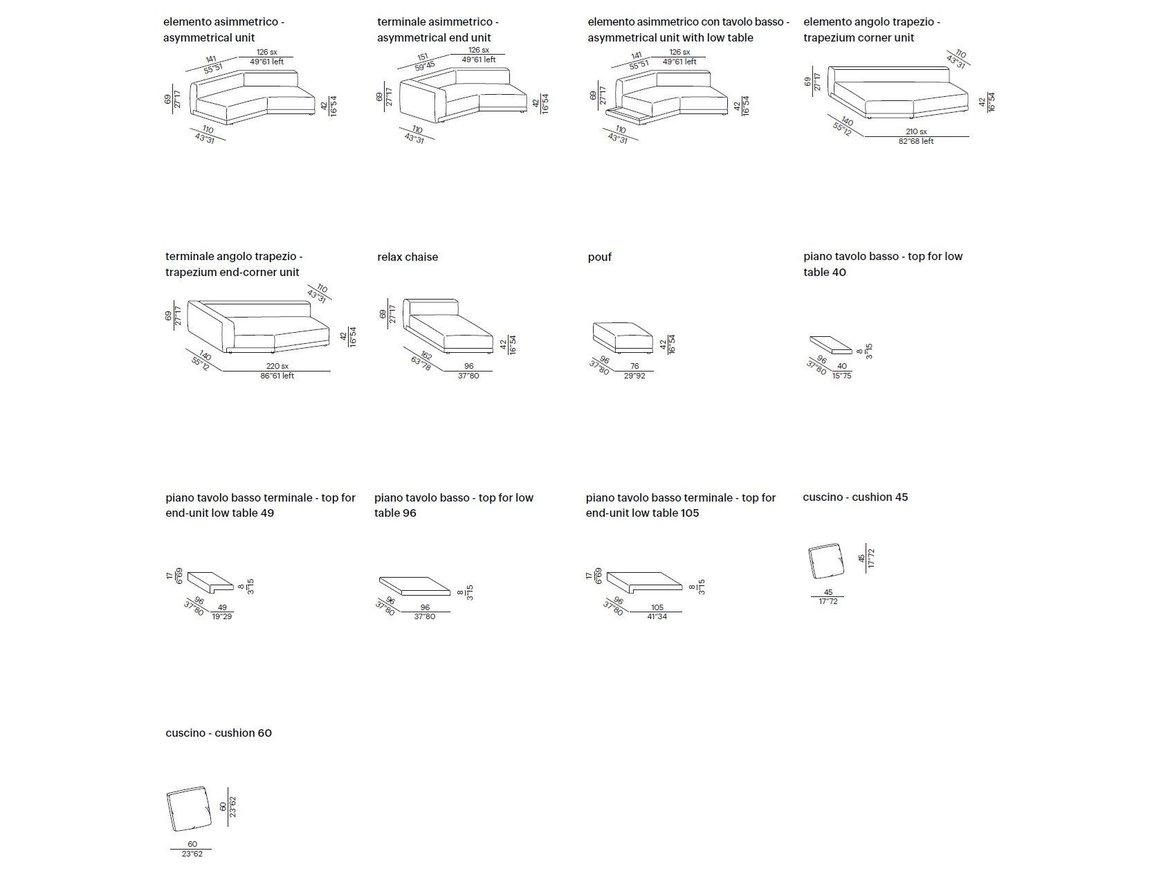 Модульный диван Meridiani MAX ARCH-00076134 - Вид №7