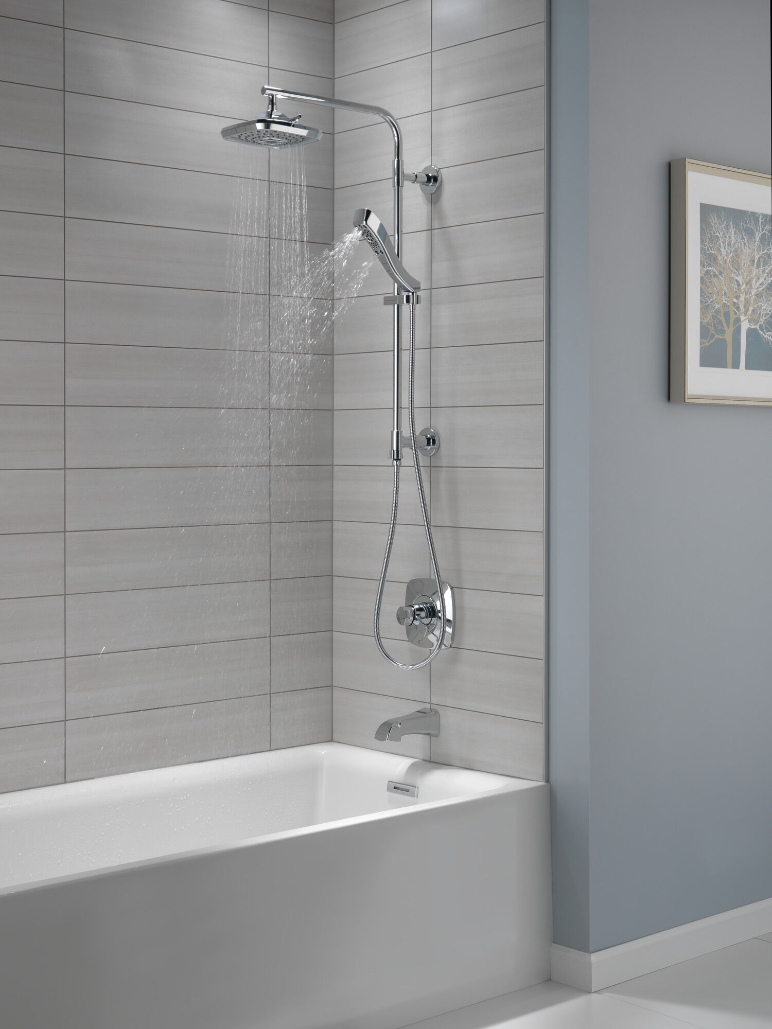 58820-PN Душевая стойка 26 дюймов, круглая Delta Faucet Universal Showering Полированный никель  - Вид №12