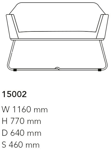 Mobboli 2-х местный кожаный диван Japan 15.002-p - Вид №4