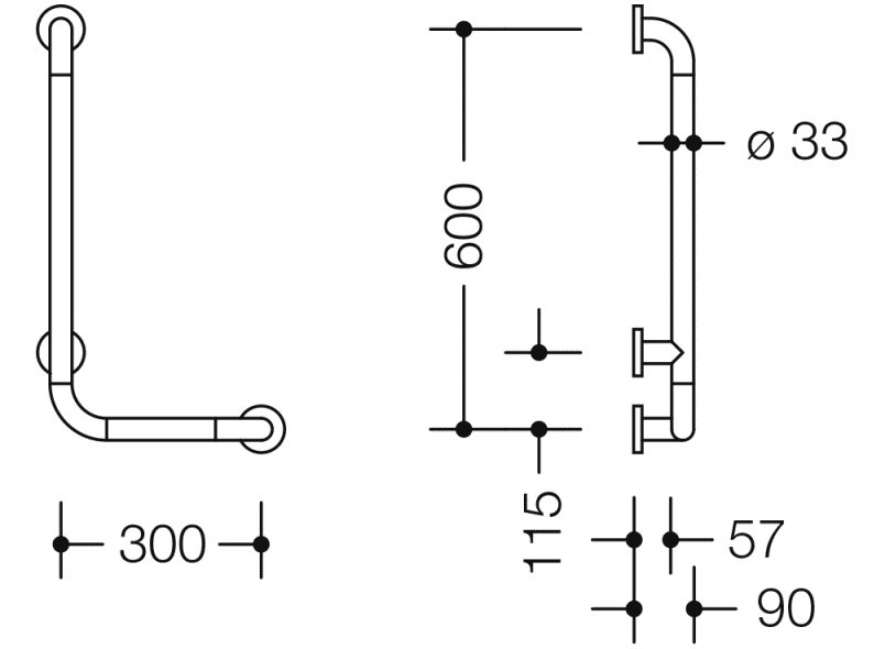 801.22B106 угловая ручка HEWI Edition matt | Polyamid  - Вид №5