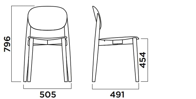 Штабелируемый стул из массива дерева Infiniti Harmo ARCH-00049653 - Вид №4