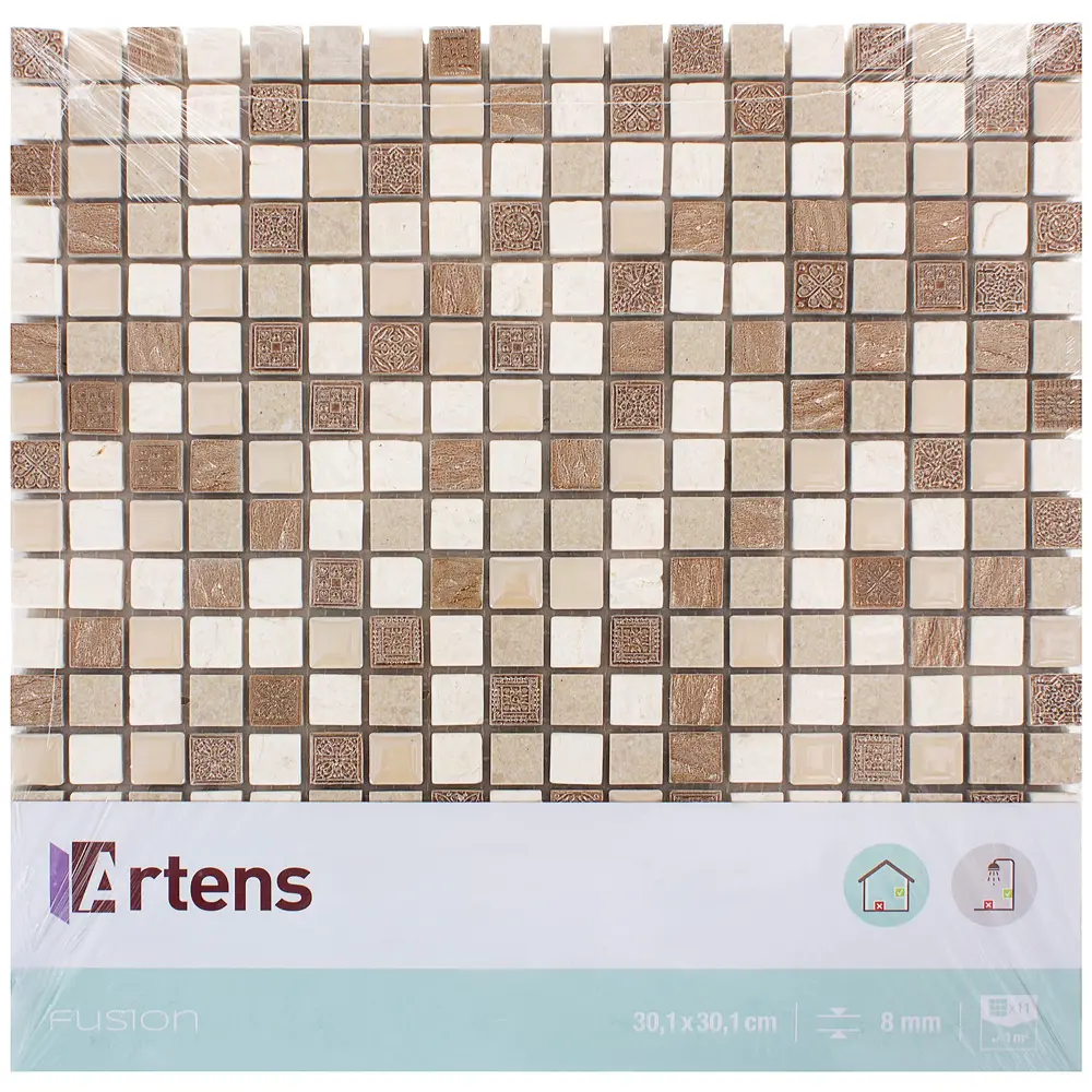 Мозаика мраморная Artens Fsn 30x30 см цвет бежевый STLM-2114405 - Вид №8