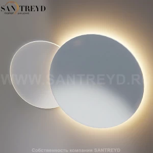 Agape ECLISSI Зеркало состоящее из 2-х элементов: 1-й элемент 70 см с LED подсветкой, 2-й элемент 50см вращается вокруг первого ASPE038
