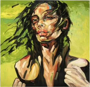 Картина на холсте 100х100 см "Мора" EVENHOME КАРТИНЫ МАСЛОМ 130063 Бежевый;зеленый;разноцветный