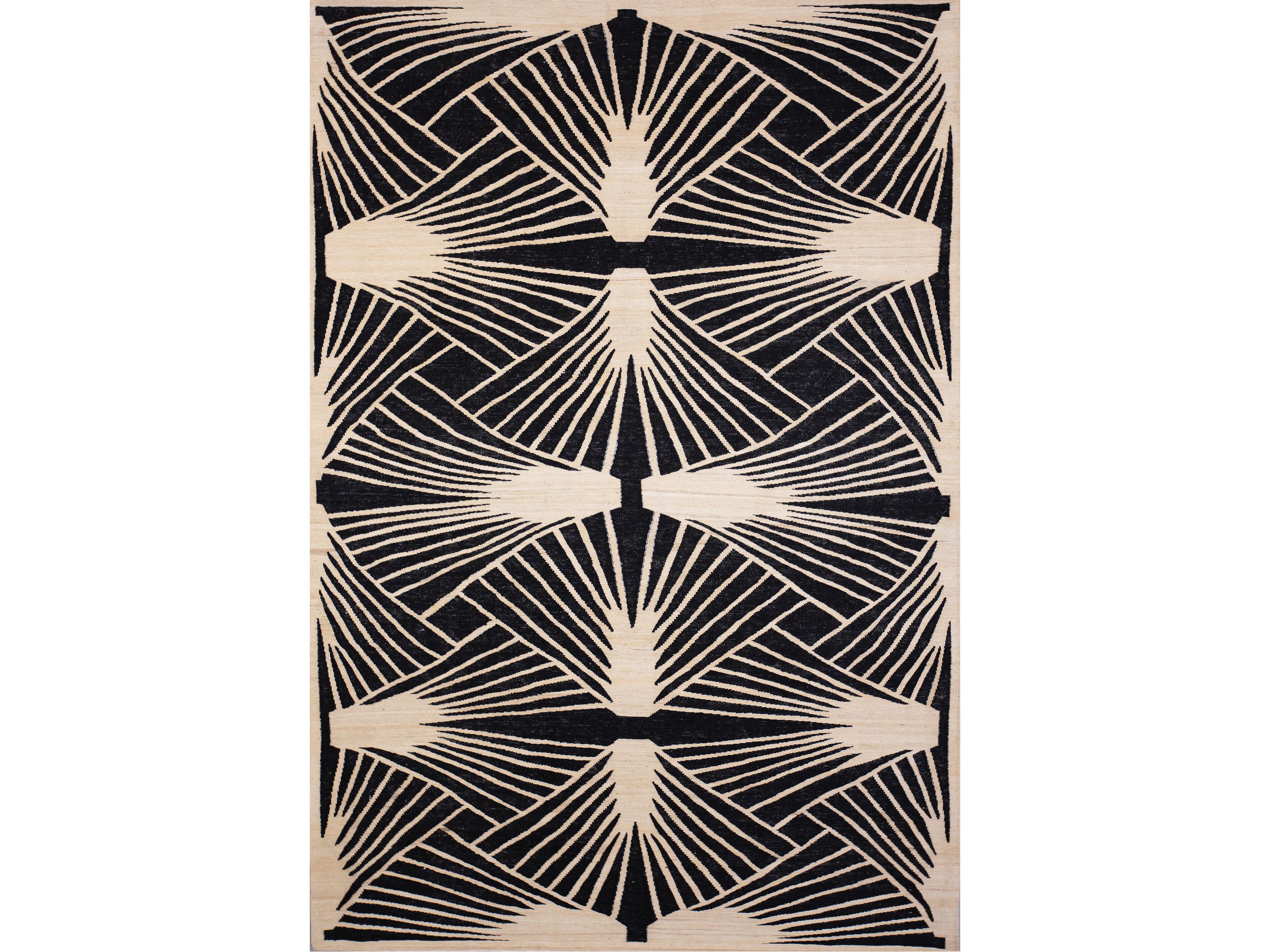 Прямоугольный ковер ручной работы из шерсти с плоской текстурой Zollanvari Designer Flatweaves ARCH-00060975 - Вид №1