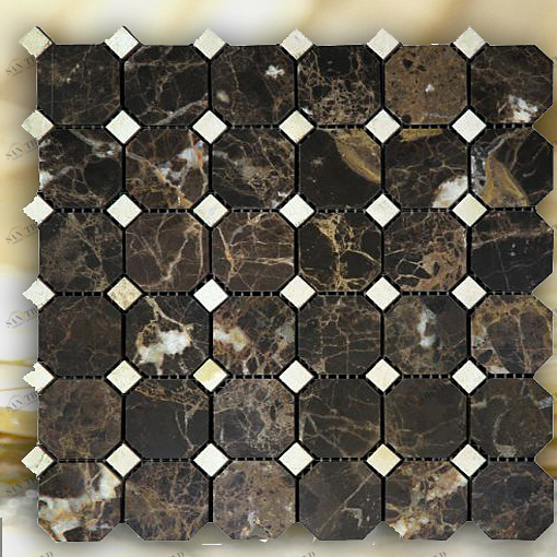 МОЗАИКА ИЗ НАТУРАЛЬНОГО КАМНЯ  M022+M030-BP NATURAL OCTAGON M022M030BP