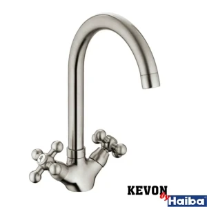 92053882 Смеситель для кухни Kevon KV24420-5 поворотный излив 21.5 см цвет сатин STLM-1537459