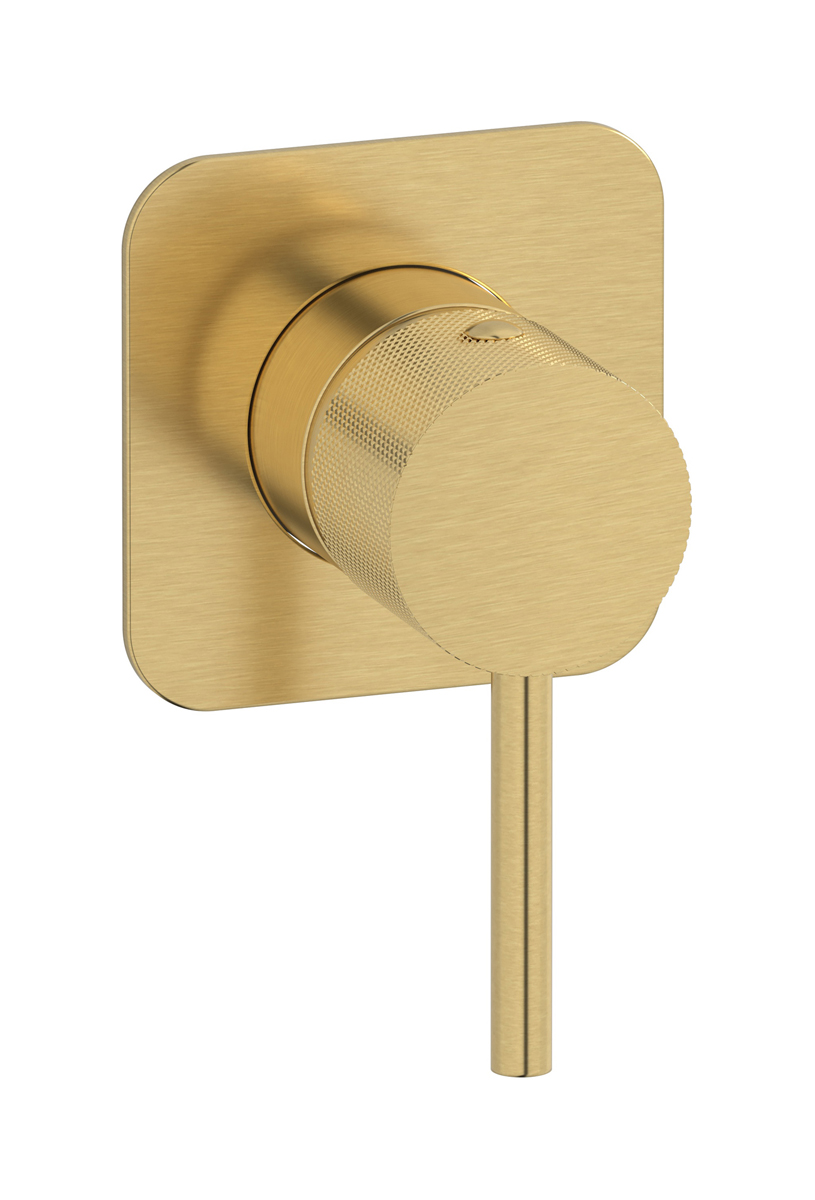 Внешние части встроенного смесителя на 1 потребителя. WE ARE IB id300os Brushed Gold Industria