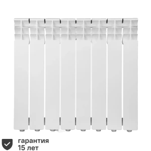 Радиатор Monlan Aluminium 500/80 алюминий 8 секций боковое подключение цвет белый