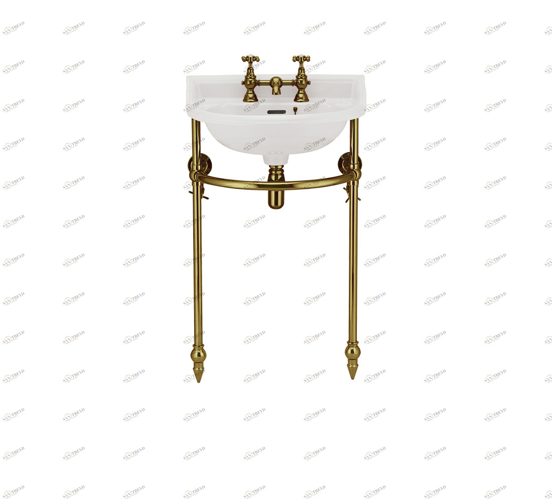 Gentry Home Таз большой белый Victorian Бронза GH103289