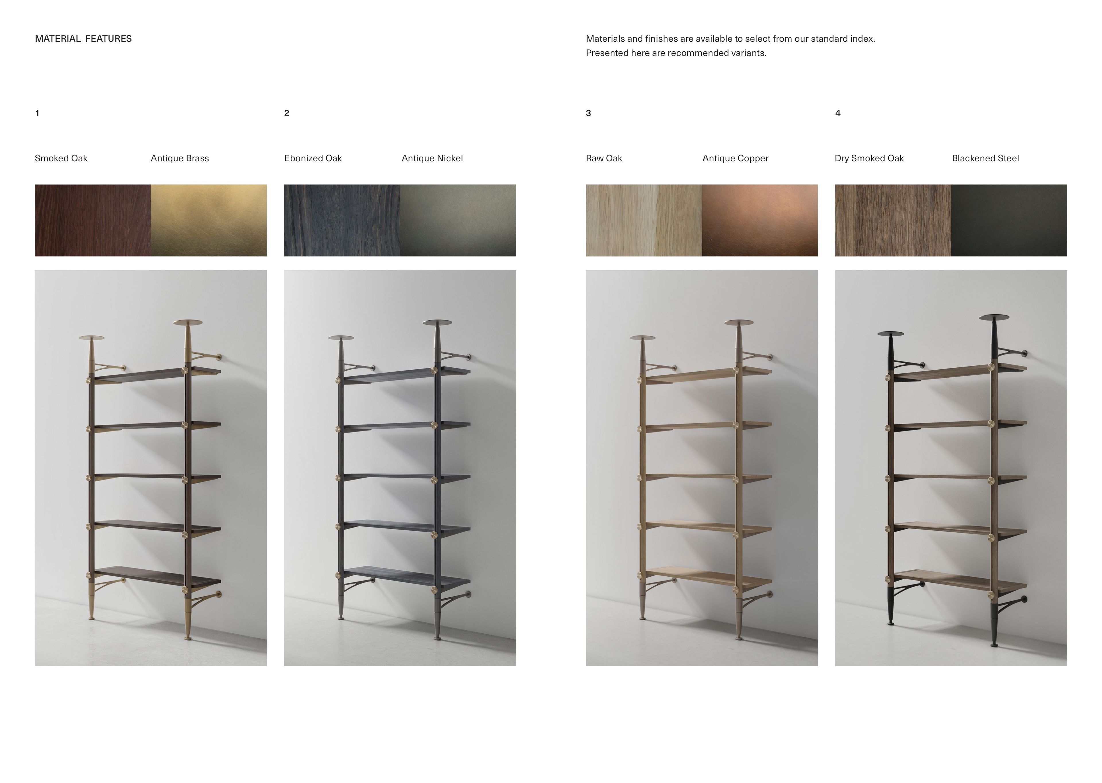 Секционная настенная Книжная полка из дуба с ящиками District Eight Inumbra ARCH-00151514 - Вид №23