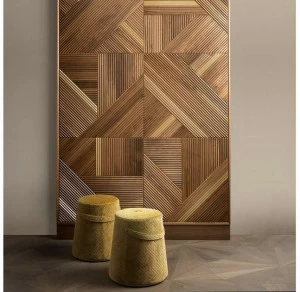 FOGLIE D'ORO Модульная трехмерная деревянная облицовка интерьеров Superfici verticali