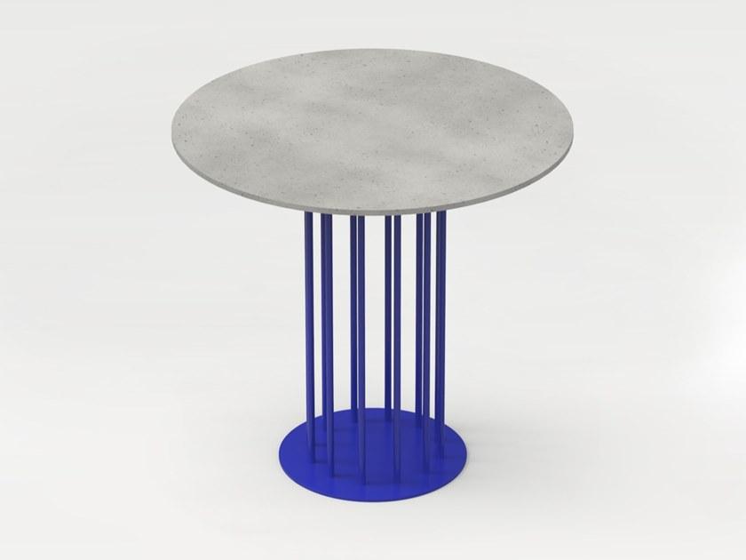 CO33 Высокий бетонный стол со стальным основанием Tabula Blts1 - Вид №1