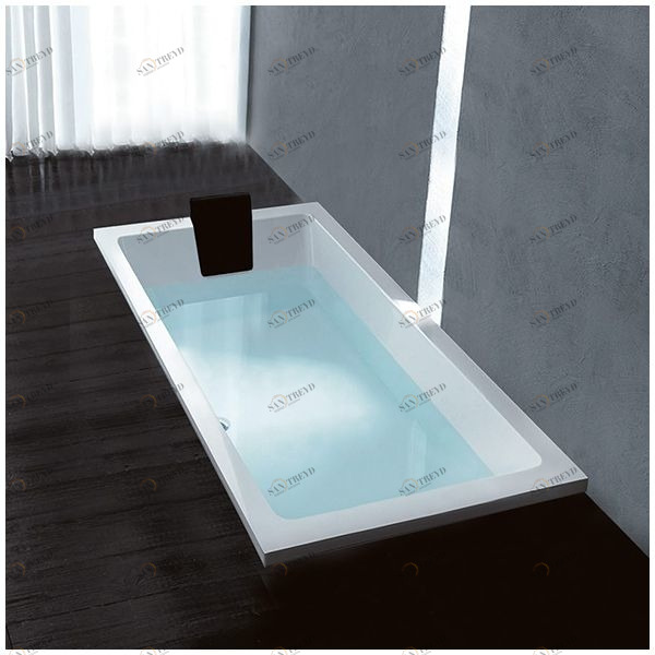 Ванна Gruppo treesse Quadra 150 V0700-SX-Z белая с золотой фурнитурой прямоугольная встроенная левая V0700SXZ