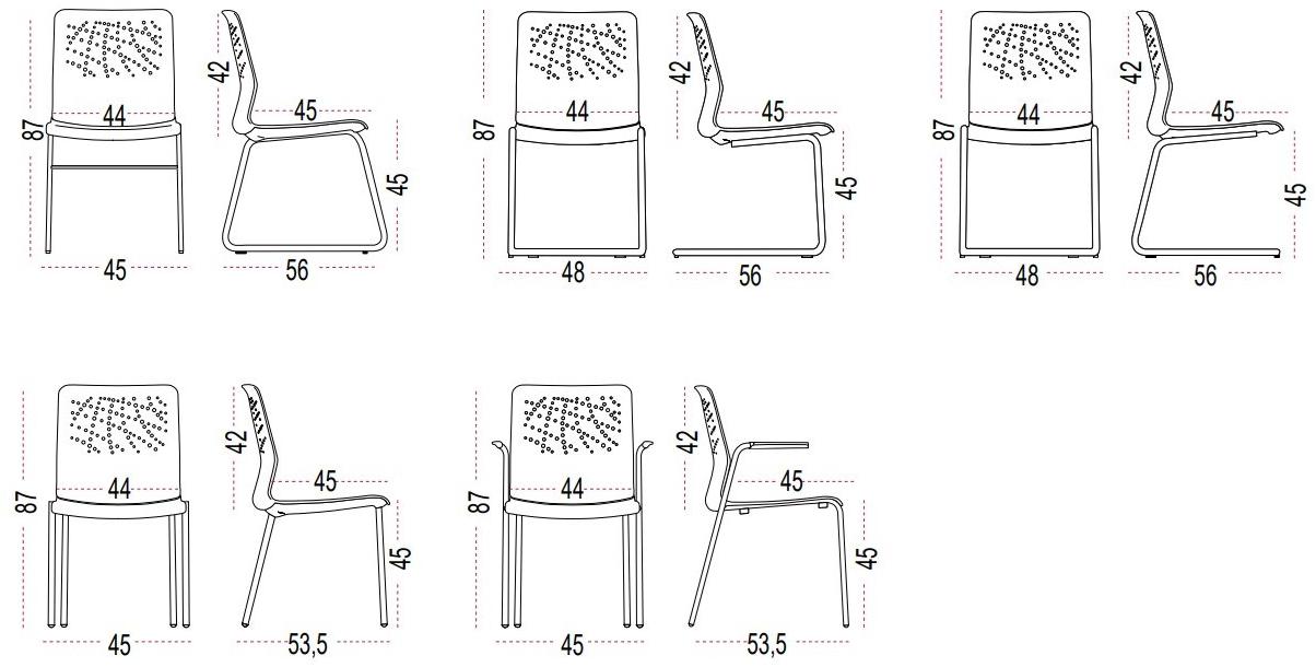 ACTIU Стул для конференций штабелируемый с подлокотниками Urban sun-id-1470062 - Вид №8
