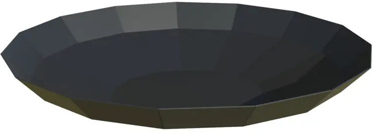 90763437 Чаша костровая Tempache круглая граненная 67x10x67см черная STLM-0372693