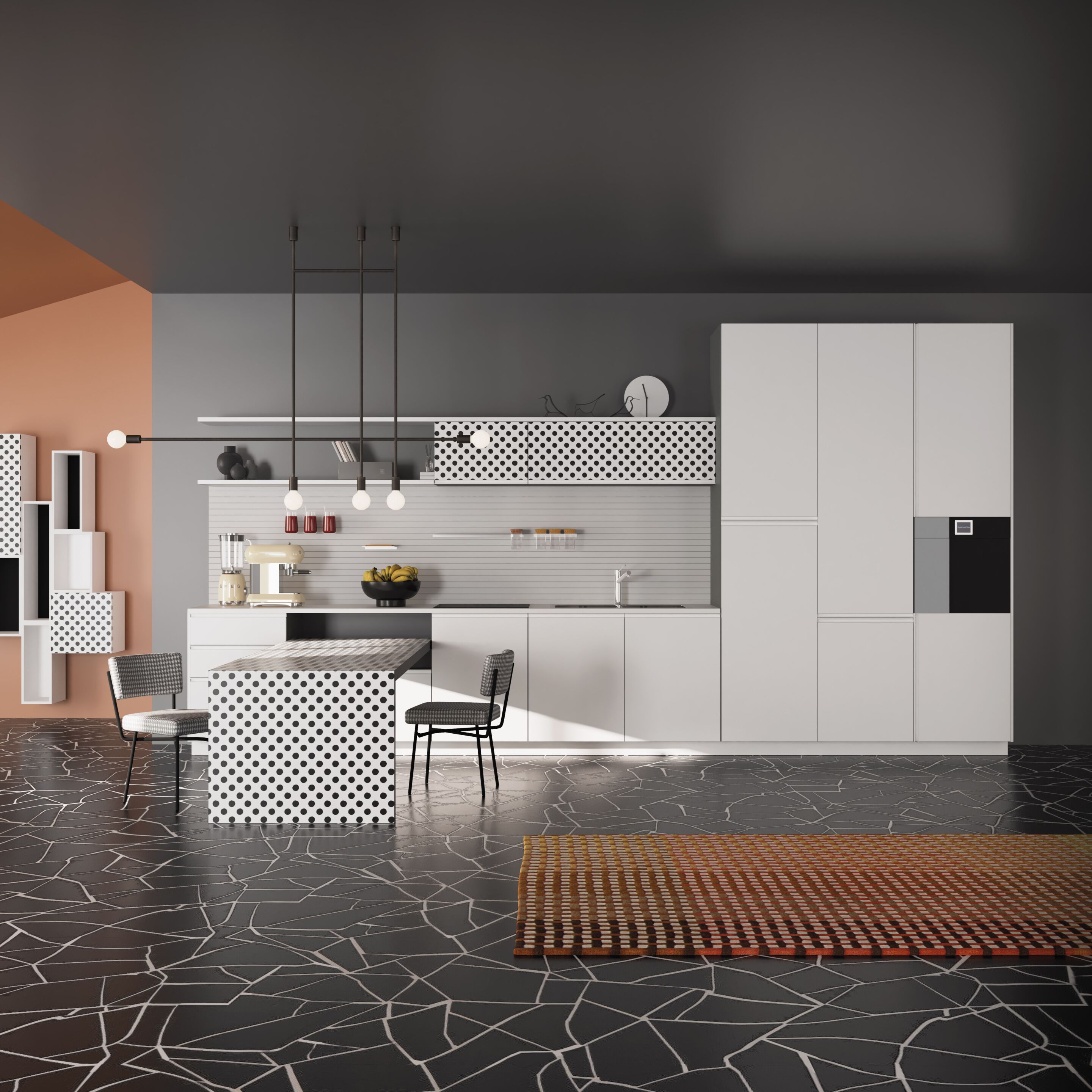 Кухня с полуостровом De Rosso For_Me ARCH-00126149 - Вид №2