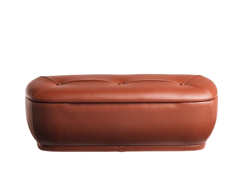 Кожаная мягкая скамейка для хранения Poltrona Frau коллекция-мебель и аксессуары ARCH-00102266