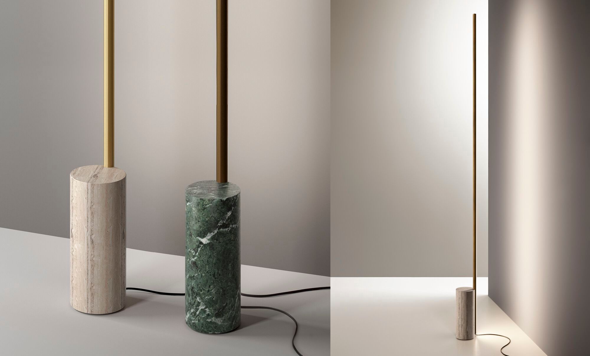 Альпы зеленый мрамор светодиодный торшер с диммером Panzeri Hilow Line ARCH-00123720 - Вид №3