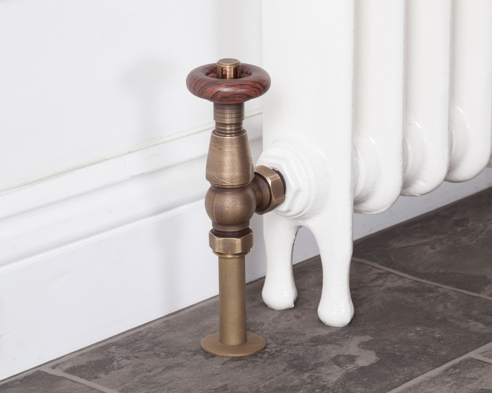 HAN020 Впускной термостатический клапан радиатора Kingsgrove 15 мм (античная латунь) Сarronheating  - Вид №2