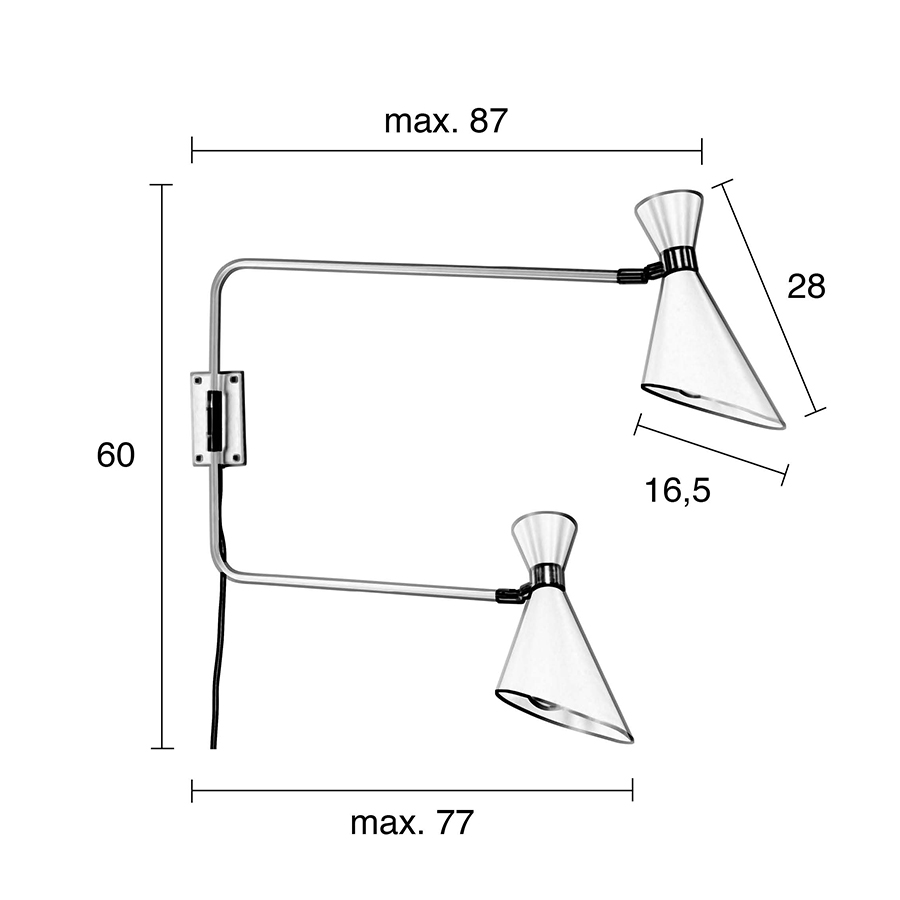 Лампа настенная Shady Double, серая Zuiver 5400018 - Вид №7