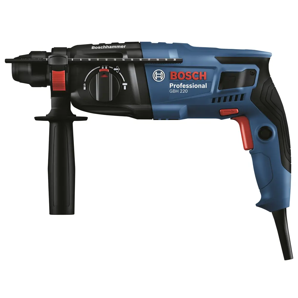 Перфоратор SDS-plus Bosch GBH 220 Professional 720 Вт, 06112A6020, 2 Дж BOSCH PROFESSIONAL STLM-2061570 - Вид №5