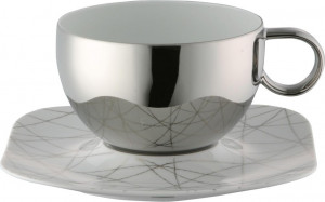 72437 Rosenthal Чашка чайно-кофейная с блюдцем Rosenthal Фри Спирит Старс 290мл, фарфор Фарфор