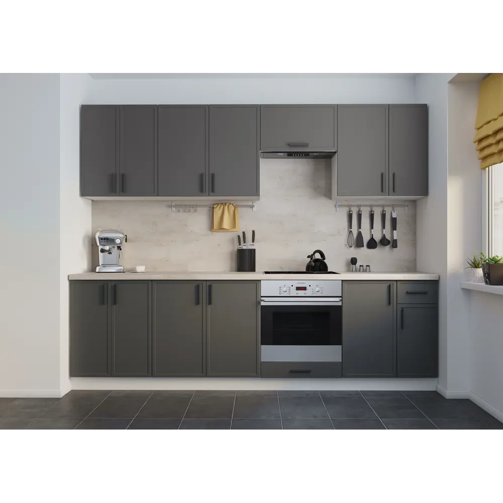 Напольный шкаф Hepo 80x82.5x58 см KONSENSA ЛДСП цвет серый Неро STLM-2178421 - Вид №9