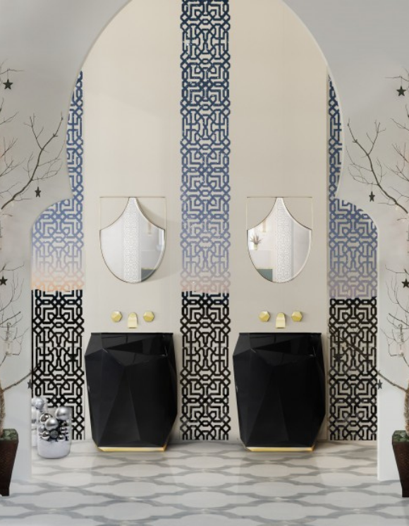 Diamond Freestanding Напольная раковина стоящая прямоугольная Covethouse  - Вид №6