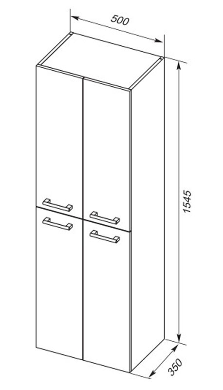 77.0302D Пенал подвесной универсальный Dreja Big Inn - Вид №1