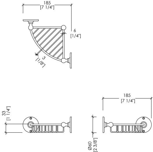 Латунная настенная мыльница для душа Devon&Devon Кавендиш ARCH-00029110 - Вид №2