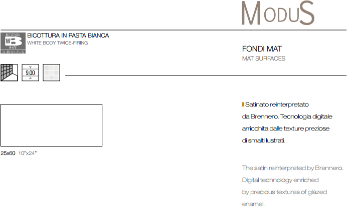 CERAMICHE BRENNERO Белая плитка для стен Modus Mocr - Вид №9