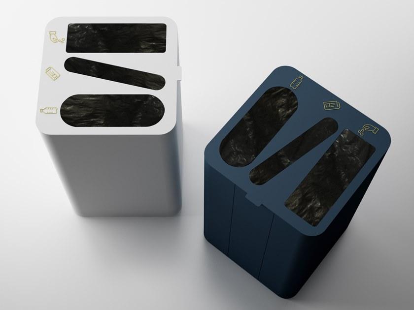 Systemtronic Мусорный ящик из оцинкованной стали для раздельного сбора мусора Drop sun-id-1382103 - Вид №1